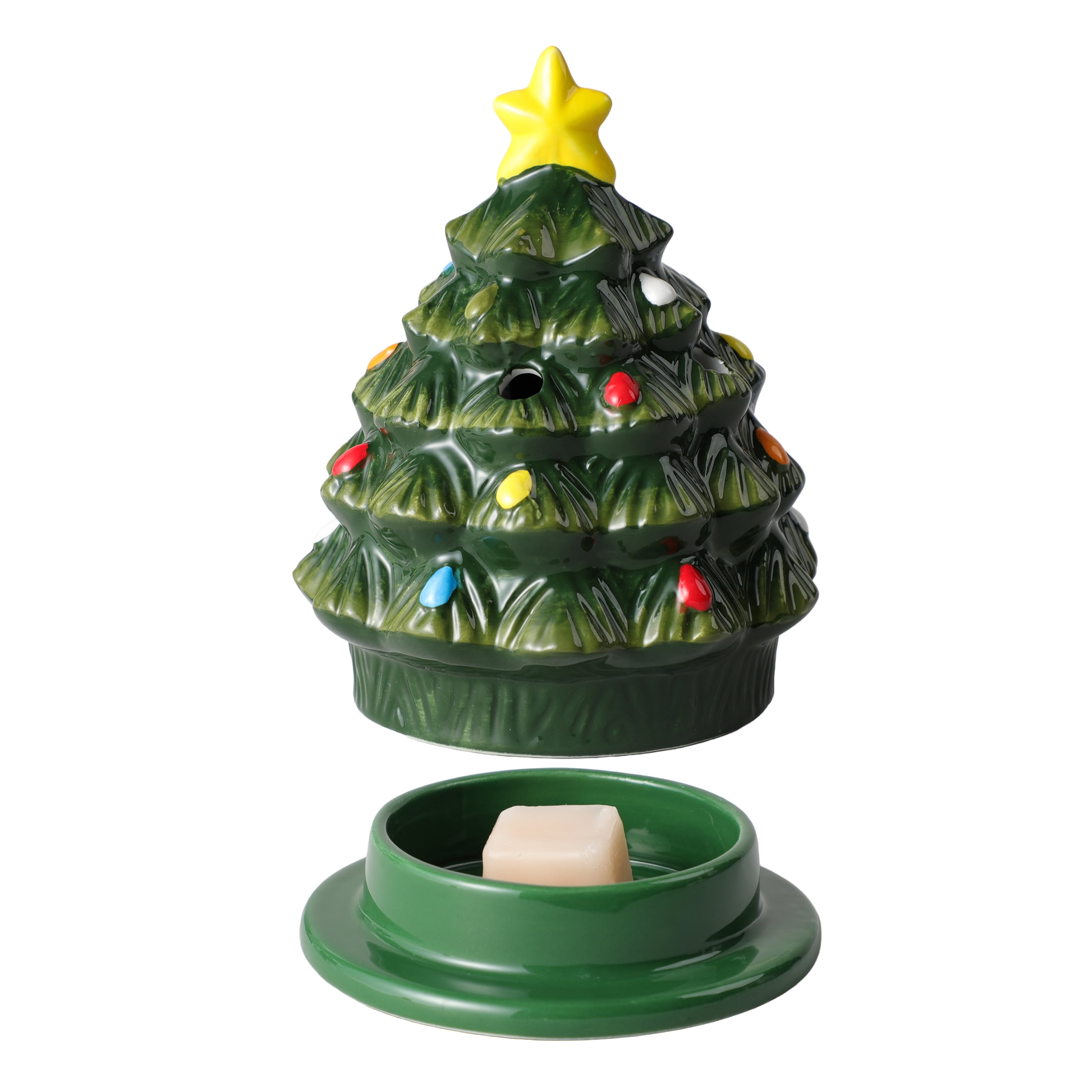 Mainstays Ceramic LED Fragrance Wax Melt Warmer, Christmas Tree