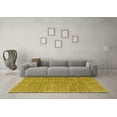 thumbnail image 3 of Ahgly Company Indoor Round Abstract Yellow Modern Area Rugs, 4' Round, 3 of 4