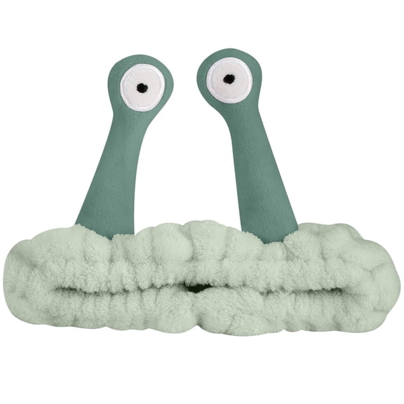 Face Wash Headband,  Snail Spa Hair Bands Makeup Headbands Women Cartoon Cute Coral Fleece Elastic Headband Creative Hair Accessories for Washing Face Shower Beauty Skincare