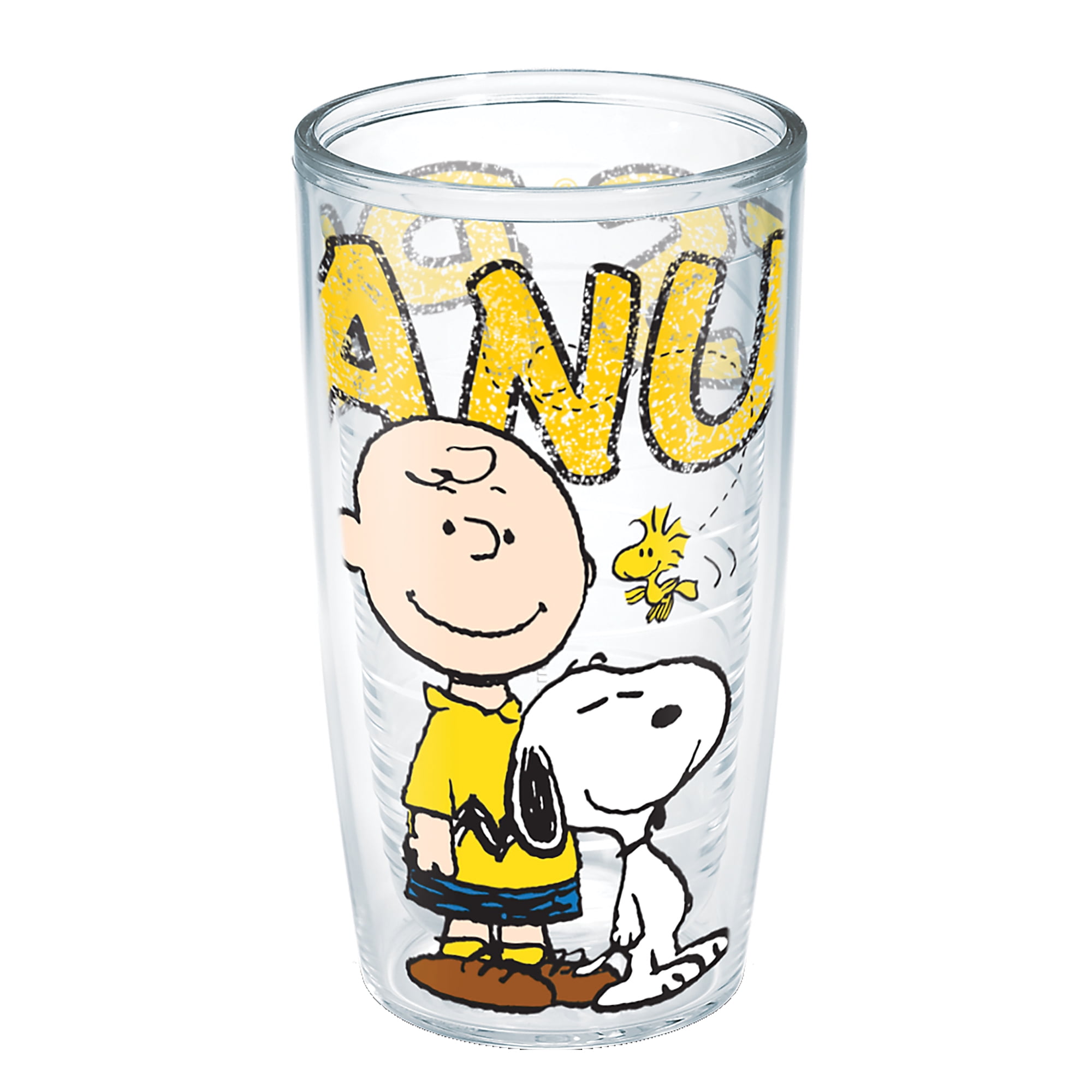 Tervis 1136327 Peanuts Clear Valentines Day Tumbler with Wrap and Red Lid 16oz