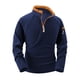 thumbnail image 1 of Blusa y camisa de manga larga con cuello alto para hombre, estilo casual con media cremallera, color bloque, cuello alto, manga larga, suéter para hombre, parte superior de poliéster, 1 of 8