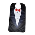 thumbnail image 1 of Babero para adultos, unisex, poliéster, impermeable, creativo, reutilizable, ajustable, cierre a presión, lavable, protector de ropa, patrón de traje Estilo E Fernando Baberos para adultos, 1 of 8