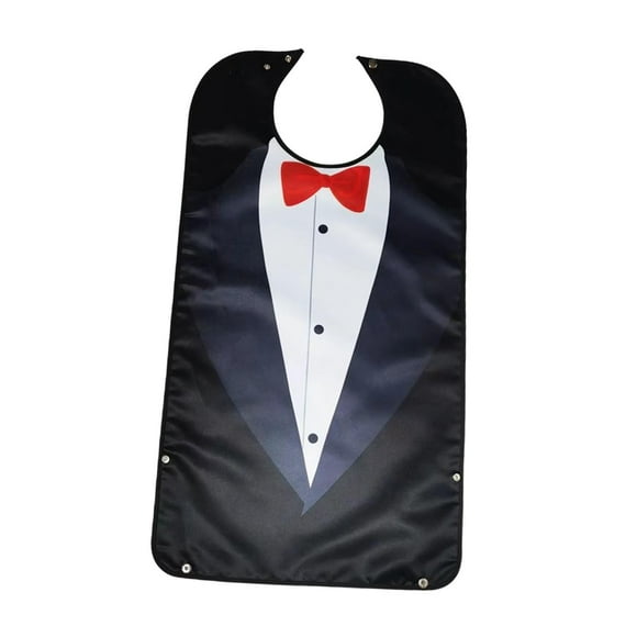 Babero unisex de poliéster con cierre ajustable a presión, cómodo y creativo. Estilo E