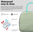 thumbnail image 3 of Lunch Bag Lunch Box for Women Reusable Insulated Lunch Cooler Bags,Large Capacity for Work Travel Picnic,Water-Resistant Green Geometry Lunch Tote Bag Gifts for Woman Mom Greenish-blue, 3 of 6