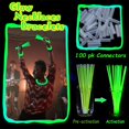 thumbnail image 3 of Glow Sticks Xiawalangzhuo, paquete de 100 unidades, regalos de fiesta verdes, 3 of 7