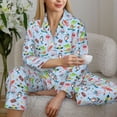 thumbnail image 6 of Daiia Cartoon Animals for Women's Long-Sleeved Pajama Set – Soft & Comfortable Sleepwear Button-Up Pajamas Cozy Lounge Wear-X-Large, 6 of 7