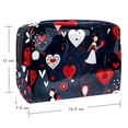 thumbnail image 5 of LOVE Printed Design Waterproof PVC Cosmetic Travel Bag Makeup Pouch Small Leather Pouch Makeup Organizer Drawers Storage Lightweight Large Capacity for Ladies Girls Out and about, 5 of 6