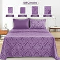thumbnail image 5 of Lux Decor Collection 4 Piece Twin XL Bed Sheets Set - Luxury Soft Microfiber Bed Sheets Set Deep Pocket - Twin XL, Purple, 5 of 9