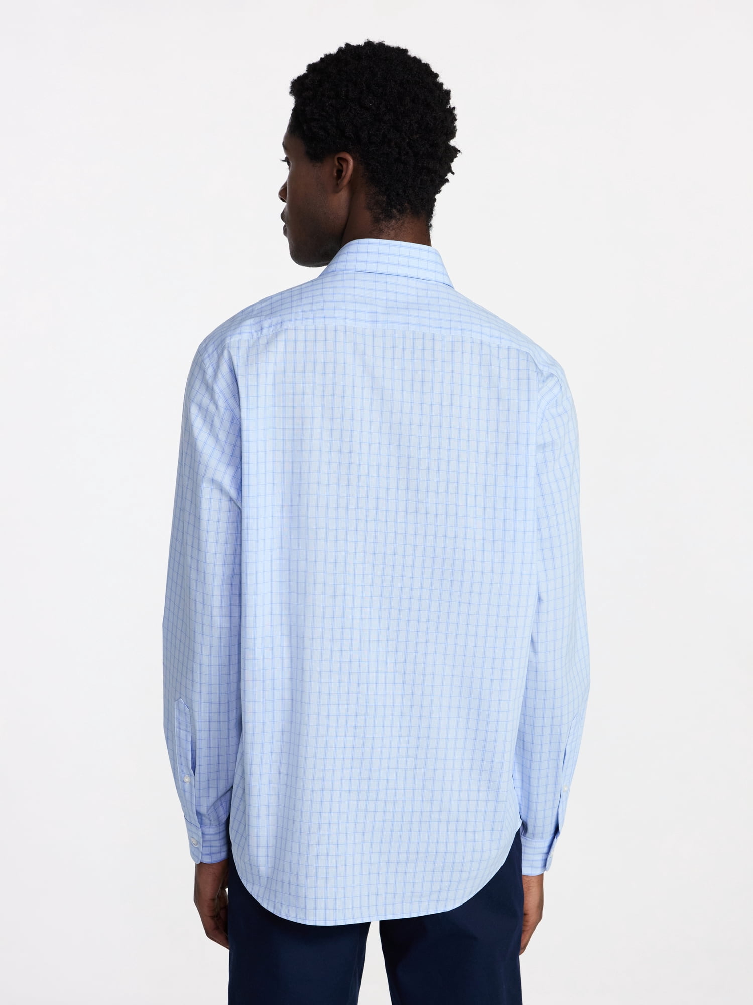George Men's and Big Men's Classic Dress Shirt with Long Sleeves, Sizes S-3XL