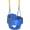 Blue, variant on Jungle Gym Kingdom Toddler Swing; Heavy Duty, High Back, Full Bucket Baby Swing Seat with Coated Chains for Outdoor Use; Fully Assembled; Blue
