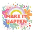 thumbnail image 2 of Graham, Gia 26x26 White Modern Wood Framed Museum Art Print Titled - Make It Happen I Sq, 2 of 4