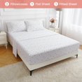 thumbnail image 3 of Softan Pink Floral Full Sheet Set Printed Sheets Double - 4 Piece Microfiber Patterned Fitted Sheets with 15" Deep Pocket, Cute P, 3 of 9