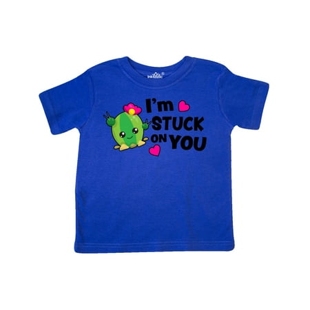 

Inktastic I m Stuck on You with Cactus and Hearts Valentine Gift Toddler Toddler Girl T-Shirt