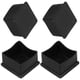 thumbnail image 5 of 4 protectores cuadrados de goma para patas de sillas y mesas, antideslizantes, para suelos de madera. Color negro., 5 of 8