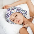 thumbnail image 6 of Yiaed Lavender Flowers Print Satin Bonnet Silk Bonnet Hair Bonnet for Sleeping Hair Bonnets, 6 of 6