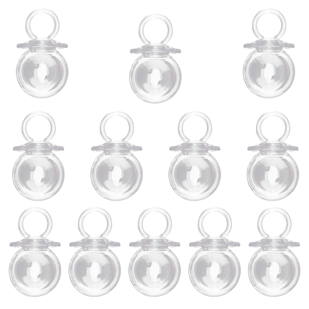 OUNONA 24pcs/2 Packs Transparent Plastic Candy Box Pacifier Shape Sugar ...