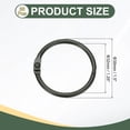 thumbnail image 2 of Uxcell 36Pcs Loose Leaf Binder Rings, 1.5 Inch Metal Open Card Rings Heavy Duty Book Rings for Key Index Card Rings Paper Rings Office, Black, 2 of 7