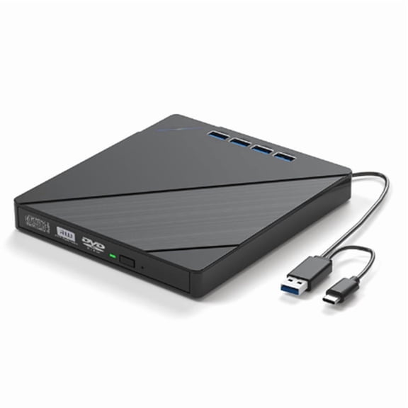 7 in 1 External CD/DVD Drive for Laptop,Slots USB 3.0 Portable CD/DVD Disk Drive Player Burner Reader Writer