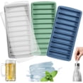 thumbnail image 1 of 3 paquetes de bandejas de silicona para cubitos de hielo, fáciles de liberar, apilables con tapa, 10 cavidades, ideales para deportes y botellas de agua, 1 of 5