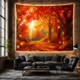 thumbnail image 6 of Autumn Forest Path with Lanterns Cozy Cottagecore for Home Decor Enthusiasts Rustic Wall Art Thanksgiving Gift Tapestry Wall Hanging for Bedroom and Living Room, 6 of 7