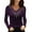 Purple, variant on Womens Tops Long Sleeved Fashion Sequin Print Pullover Loose V Neck T Shirt Top Long Sleeve Shirts For Women