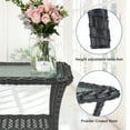thumbnail image 6 of POCASSY 5 Pieces Patio Furniture Set with Patio Couch Swivel Patio Chair Coffee Table and Side Table, Black Wicker Beige Cushion, 6 of 12