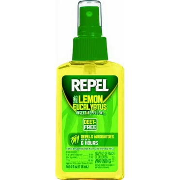 5 Pack Repel Lemon Eucalyptus Insect Repellent Pump Spray, DEET-Free, 4 Oz Each