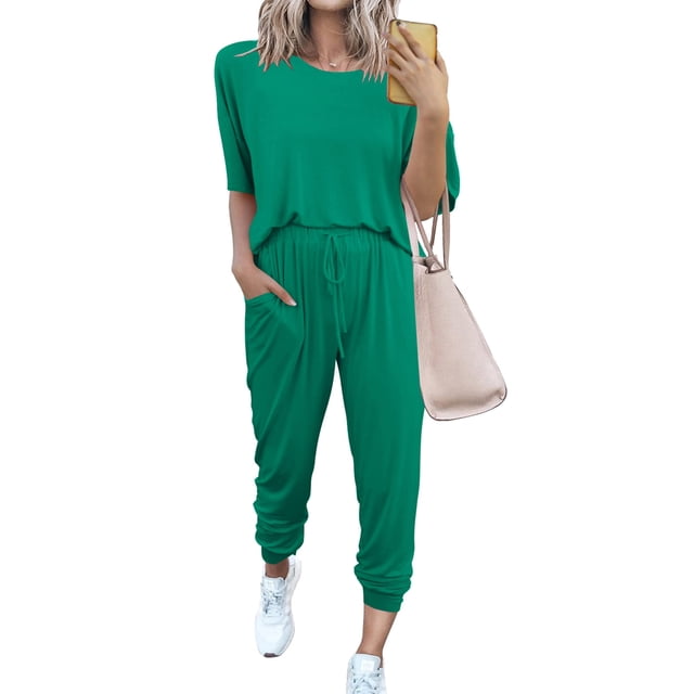 Conjunto Deportivo PRETTYGARDEN 3XL Verde Brillante de Dos Piezas