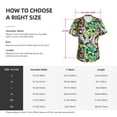 thumbnail image 4 of Vsdgher Colorful Tie Dye Stained Glass Women Shirts V Neck Short Sleeve Tops T-Shirt Basic Tees, S to 3XLLarge, 4 of 5