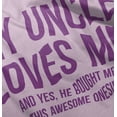 thumbnail image 5 of Uncle Loves Me Bought This One Piece Toddler Boy Girl T Shirt Infant Toddler Brisco Brands 6M, 5 of 6