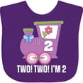 thumbnail image 3 of Inktastic 2nd Birthday Cute Train I'm Two Girls Baby Bib, 3 of 4