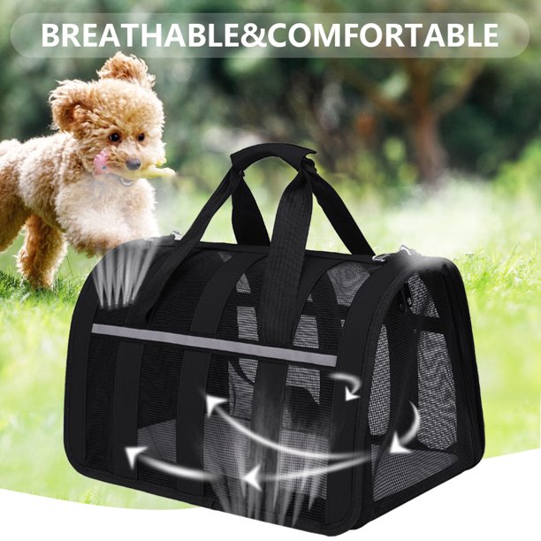 Bolsa Para Gatos Pet Carrier Bag Cat Bolso al aire libre Plegable Outing Travel (S) Negro Ndcxsfigh Libre de BPA