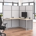 thumbnail image 2 of Easy Office L Shaped Cubicle Desk in Natural Elm - Engineered Wood, 2 of 7