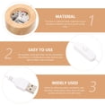 thumbnail image 2 of OUNONA Display Light Base LED Light Base Wood Khaki USB Charging Office Decoration 1Pack, 2 of 8