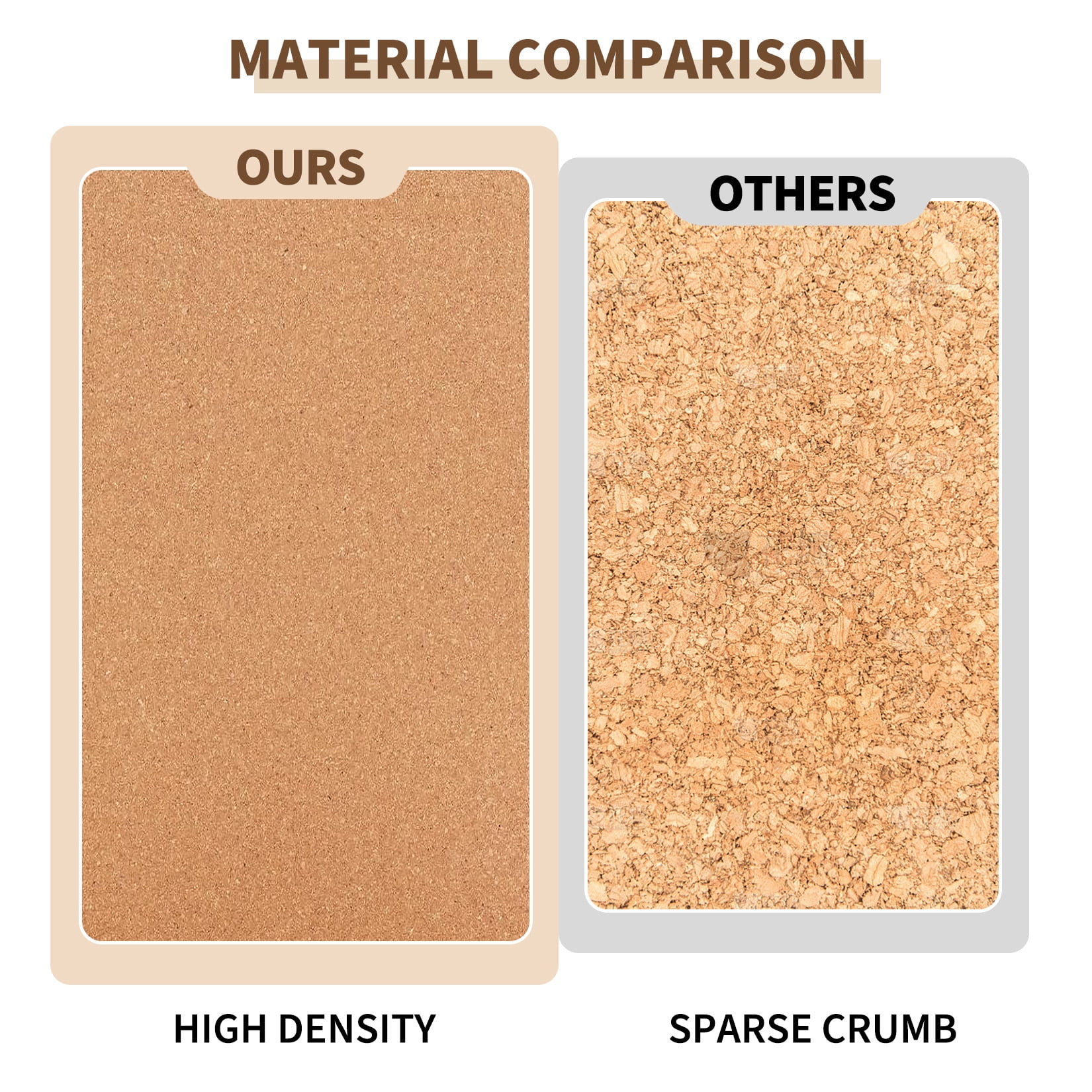 LERENSHA 8 Pack Cork Board Tiles 12 x 12 x 0.5 Inch, Self Adhesive Cork Boards Square, Bulletin Board Wall Tiles with Push Pins for Office, Home, DIY Wall Decor