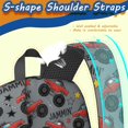 thumbnail image 5 of Monster Cartoon Truck Gray Pattern 17" School Backpacks for Teens,Waterproof Oxford Fabric,S-Shape Padded Straps for School,Travel,Hiking,Camping, 5 of 6