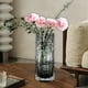 thumbnail image 5 of Jarrón Glaciar | Jarrón decorativo moderno de vidrio para el hogar y el jardín | Elegante jarrón negro o blanco | Obra de arte de 24 cm de alto, 5 of 6