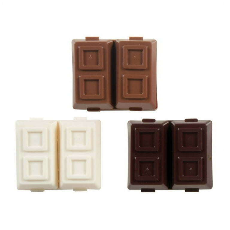 Chocolate Bar Pencil Sharpeners with Scented Erasers 12x pcs