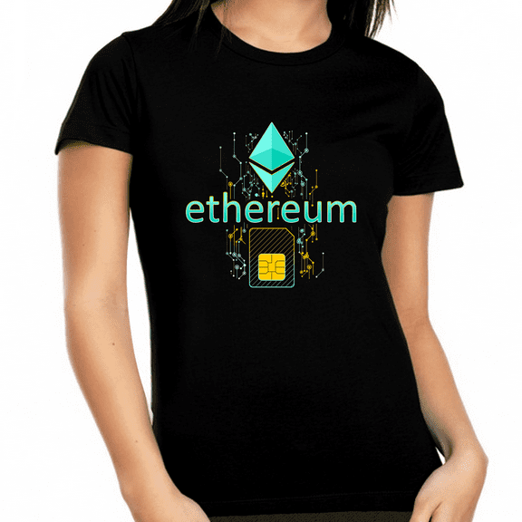 Plus Size Ethereum Shirts for Women Ethereum Crypto Currency Ethereum Shirt ETH Digital Ethereum Shirt