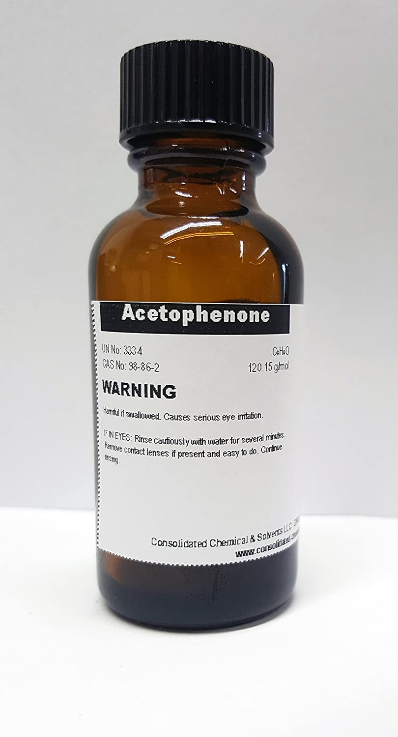 Acetophenone (Methyl Phenyl Ketone) High Purity Aroma Compound 15mL (0.