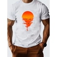 thumbnail image 1 of Classic Fit Pure Cotton Round Neck Letter Printed Casual T-Shirt for Men - Soft, Breathable, and Comfortable - Perfect for Daily Wear, 1 of 5