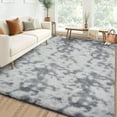 thumbnail image 6 of Fluffy Area Rug- Shag Area Rug for Living Room, Shaggy Large Indoor Thick Living Room Carpet with Non-Slip Backing, Soft Plush Carpet for Bedroom,9x12,Tie-dye Light Grey, 6 of 14