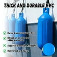 thumbnail image 4 of VANCUS Blue Boat Fenders 2 Pack, 4.5 x 16 inches Ribbed Twin Eyes Boat Bumpers Fenders for Docking, Comes with Ropes Needles and Pump to Inflate, 4 of 10