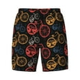 thumbnail image 4 of Lsque Mens Swim Trunks Compass And Mountains In Bicycle Wheels1 Pattern - Bathing Suit Compression Liner - Beach Swim Shorts Swimwear - (S-3XL) - Stretch Quick Dry -Large, 4 of 9