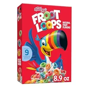 Kellogg’s Froot Loops Breakfast Cereal, Kids Cereal, Family Breakfast, Original, 8.9oz Box (1 Box)