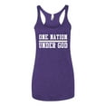 thumbnail image 2 of Wild Bobby One Nation Under God Inspirational/Christian Women Tri-Blend Racerback Tank Top, Purple Rush, Small, 2 of 5