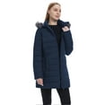 thumbnail image 2 of Wantdo Women's Winter Jacket Waterproof Winter Coat Padded Parka Jacket with Hood Navy S, 2 of 8