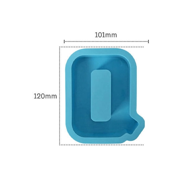 Hornada Molde de silicona azul con letras del alfabeto para repostería,velas,cera,jabón y manualidades con resina (1 pieza) Rkxzt