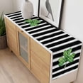 thumbnail image 4 of St. Patrick's Day Table Runner - 48 Inch Long, Kitchen Dining Table Runner Dresser Scarves, Lucky Shamrock Grass Black Stripes Farmhouse Decor for Coffee Tables Wedding Party Banquet, 4 of 8