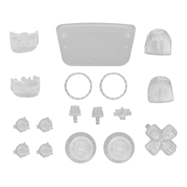 Dewin Ensemble de Boutons de Remplacement pour Manette PS5 L2 R2 Kit de Réparation Complet Blanc Transparent